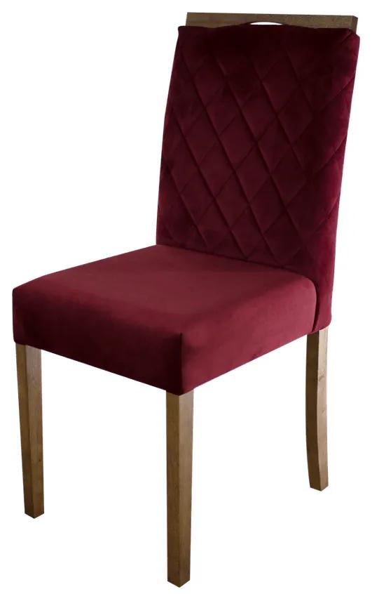 Cadeira de Jantar Estofada Beliz com Espaldar - Wood Prime 34461