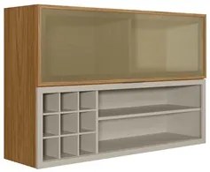 Cozinha Modulada 5 Peças Balcão Para Pia CP2 Pierre L06 Nature/Off Whi