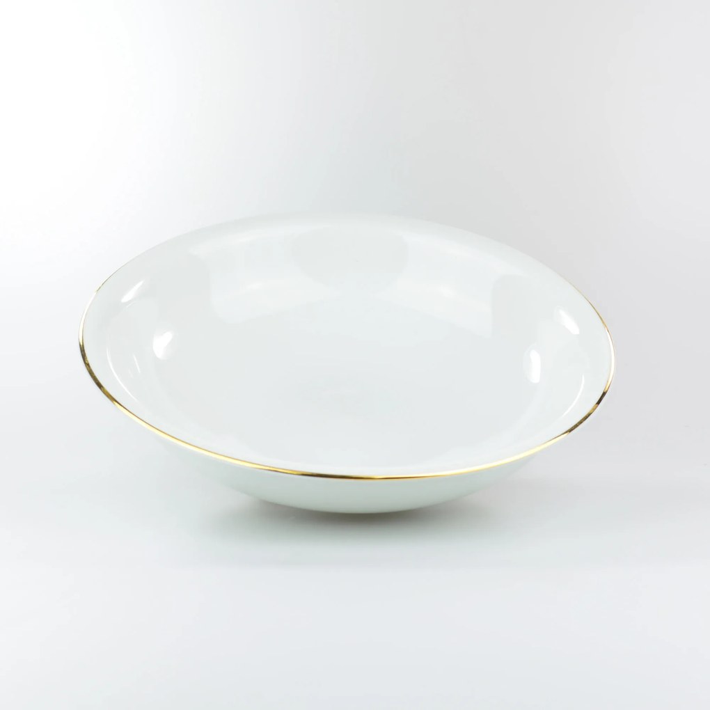 Saladeira Porcelana Schmidt - Dec. Filetado Ouro Itamaraty