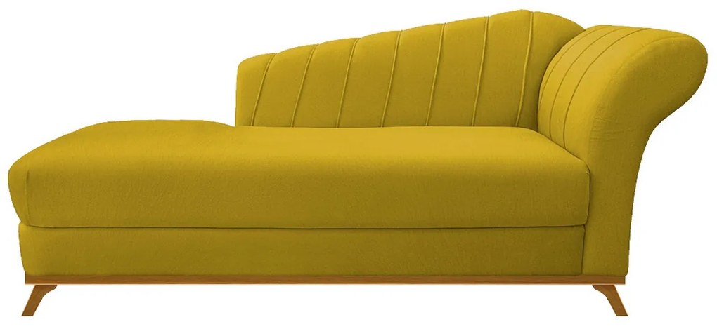 Recamier Vanessa 160cm Lado Esquerdo Suede Amarelo - ADJ Decor