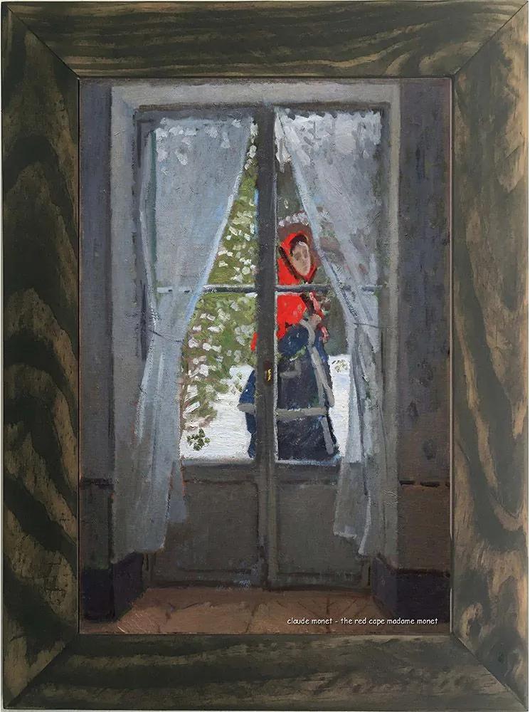 Quadro Decorativo A4 The Red Cape Madame Monet - Claude Monet Cosi Dimora