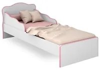 Mini Cama Infantil Doce Sonho com Colchão D20 Branco/Rosa - Qmovi