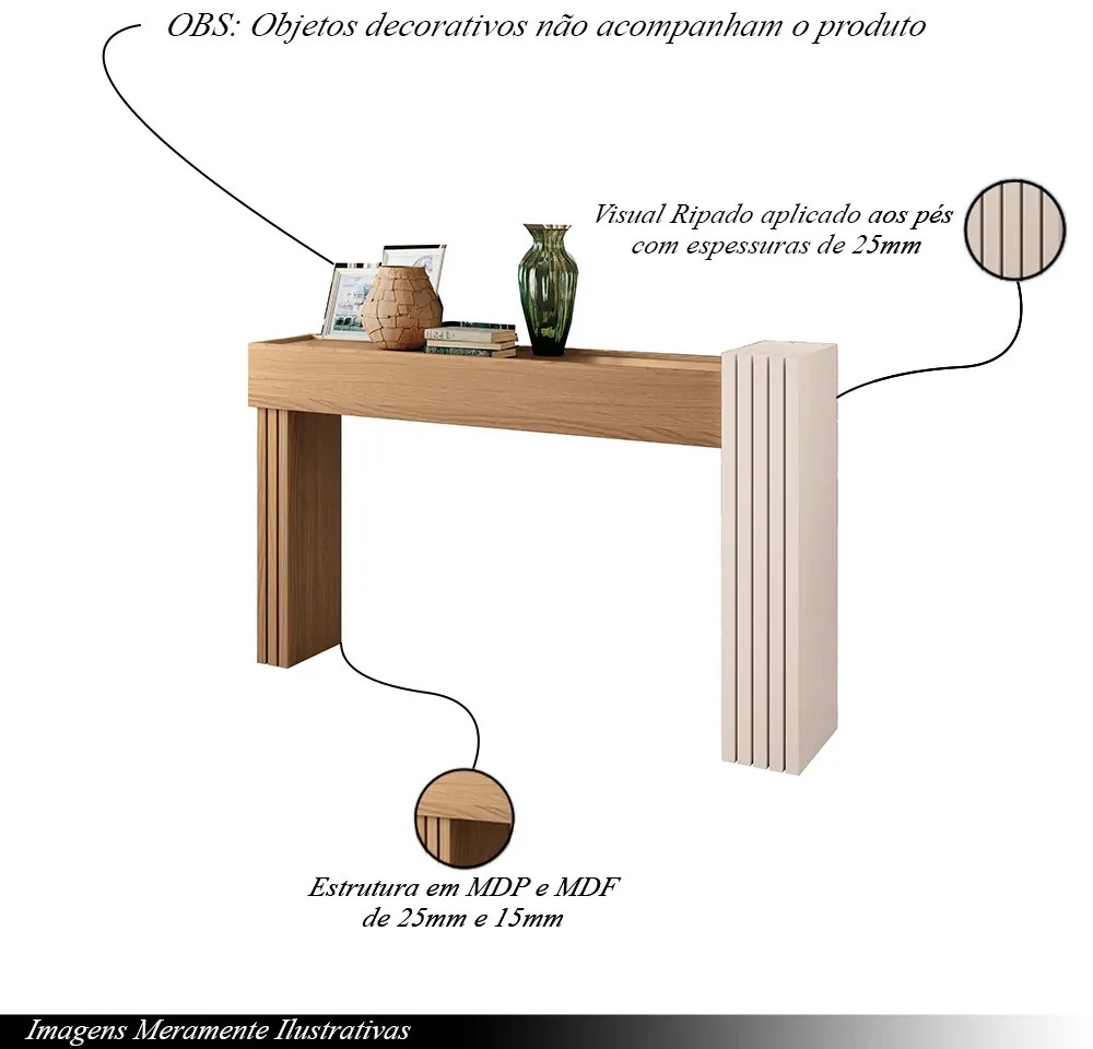 Aparador Gap Laca Branca Brilhante 140cm - 69216 - Sun House