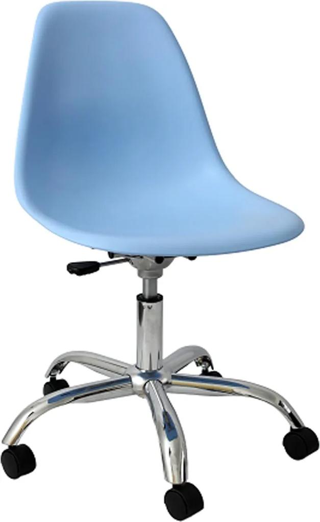 Cadeira Eiffel Eames DSR Giratória com Regulagem de Altura Azul