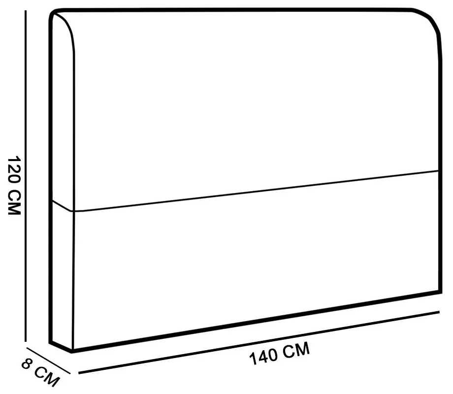 Cabeceira Giovana Cama Box Casal 140 cm Suede Bege - D'Rossi