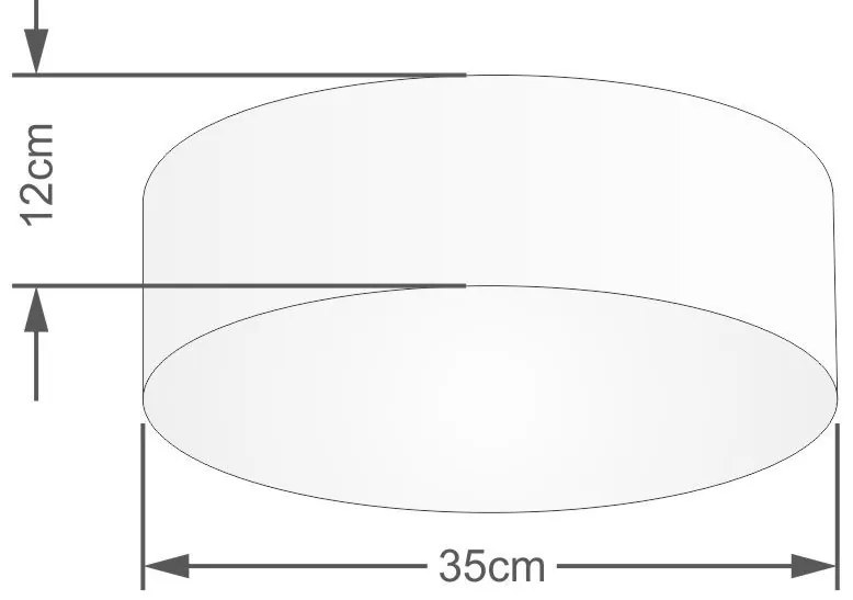 Plafon Para Quarto Cilíndrico SQ-3046 Cúpula Cor Linho Bege