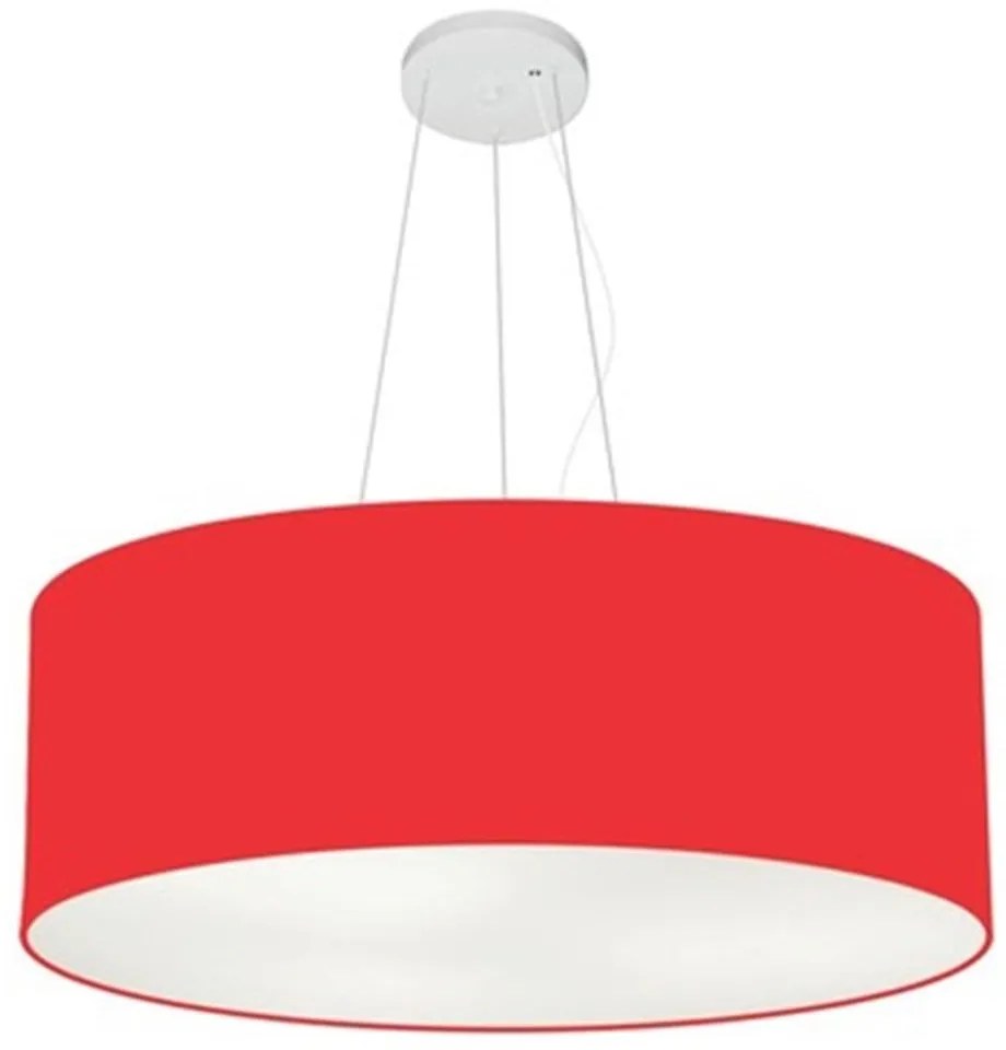 Pendente Cilíndrico Vermelho MJ-4010 Para Mesa de Jantar e Estar