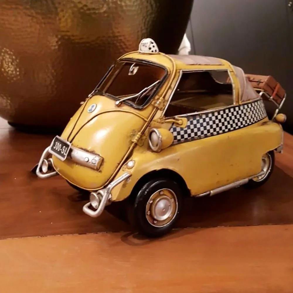 Miniatura RomiIzetta Decorativa de Metal Amarela e Branca