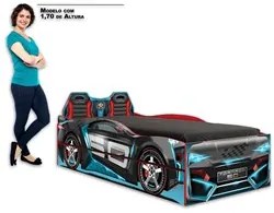 Bicama Infantil Carro Brilha no Escuro 100%MDF Twister P13 Vermelho -