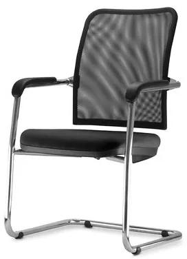 Cadeira Soul Assento Crepe Preto Base Fixa Cromada - 54253 Sun House