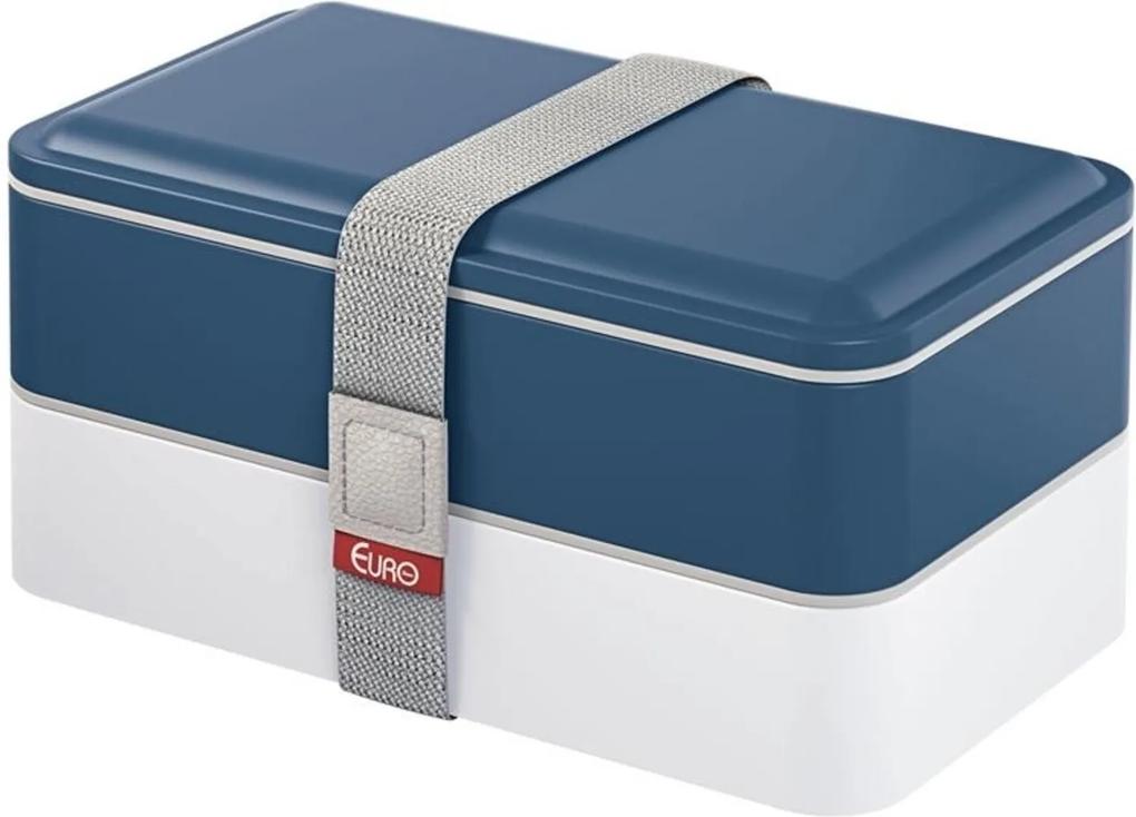 Marmita Dupla Azul 1,2L Lunch Box Fit Euro Home