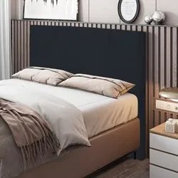 Cabeceira Cama Box Casal Queen 160cm Pérola W01 Corano Preto - Mpozena