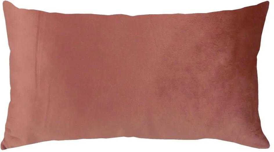 Capa de Almofada Retangular Veludo Rosa Escuro 60x30cm