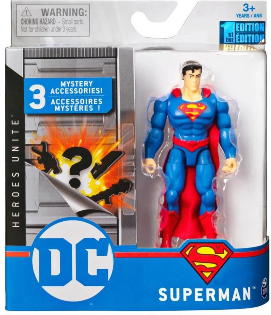 Mini Figura DC Comics Super-Homem Acessórios Surpresa- Sunny