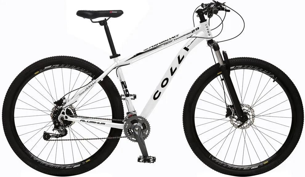 Bicicleta Esportiva Aro 29 Alívio Shimano Suspensão Freio a Disco 531-A Quadro 18 Alumínio Branco - Colli Bike