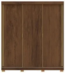 Guarda Roupa Casal 200cm 3 Portas Duke Flex Imbuia/Fendi V02 - Mpozena