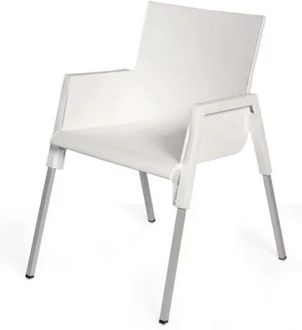 Cadeira Milao em Polipropileno Branco com Pes Aluminio - 48008 Sun House