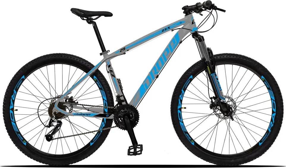 Bicicleta Z3-X Aro 29 Quadro 21 Alumínio 27 Marchas Freio Disco Hidráulico Cinza Azul - Dropp