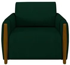 Poltrona Decorativa para Sala de Estar 98cm Amaranto M22 Veludo Verde