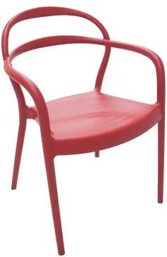 Cadeira Sissi com braços vermelha Tramontina