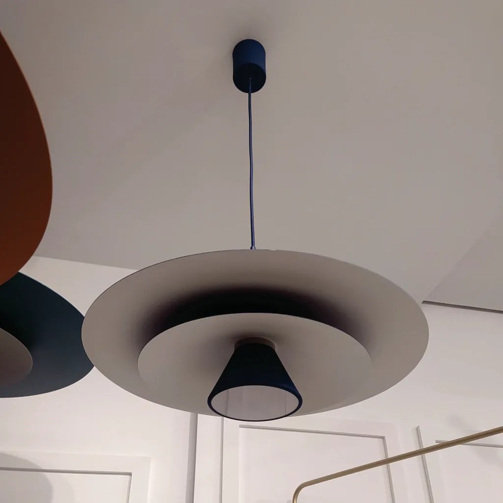 Pendente Tule Led Ø50X30Cm 26,5W Bivolt - Usina 19800/50 (CP-M - Champanhe Metálico, 3000k)