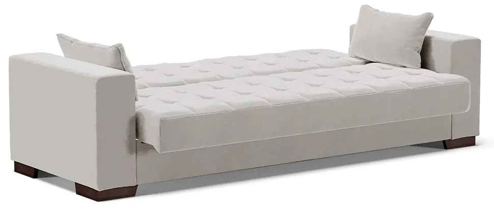 Sofá Cama Casal 3 Lugares 210cm Lisboa Veludo  D03 - D'Rossi - Cinza
