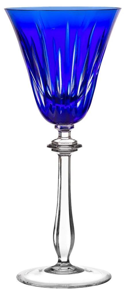 Taça de Cristal Lapidado para Água 38 - Azul Escuro  Azul Escuro