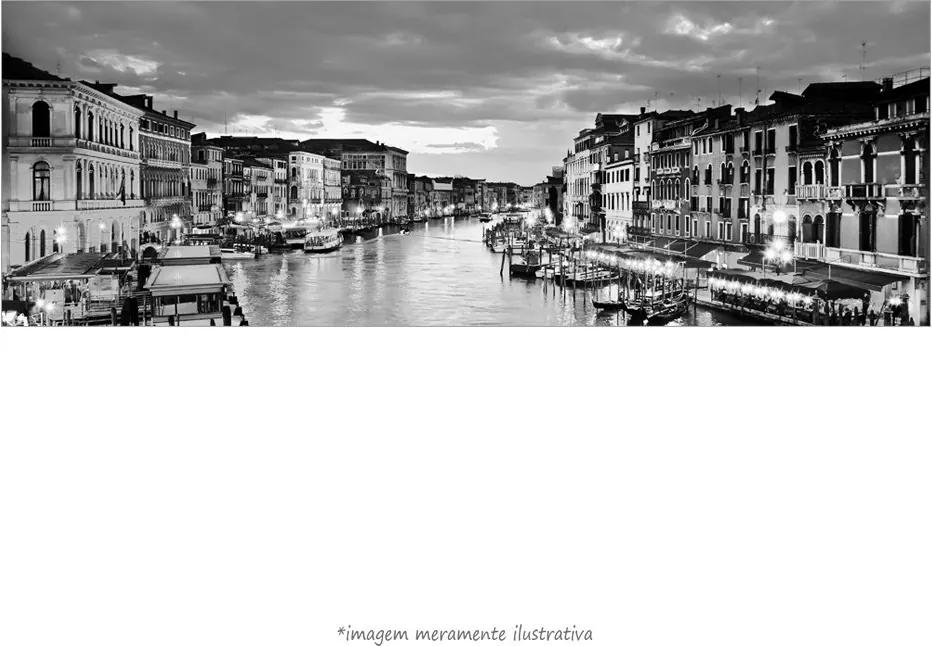 Poster O Grande Canal De Veneza - Vs Preto E Branco (60x20cm, Apenas Impressão)