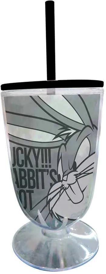 Taça Looney Tunes Bug Bunny Rabbit - 550ml - Cinza em Acrílico - Urban