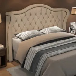 Cabeceira Cama Box Casal King 195cm Antibes Z37 Veludo Bege - Mpozenat