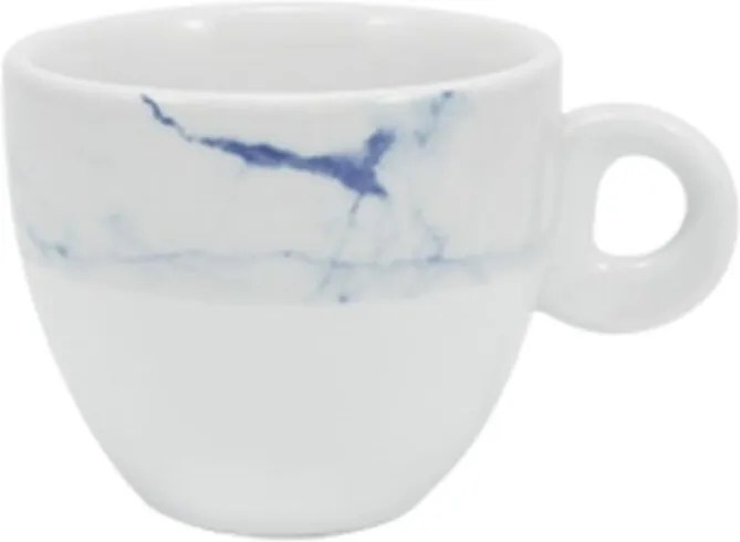 Xícara Chá com Pires 160 ml Porcelana Schmidt - Dec. Mármore Azul