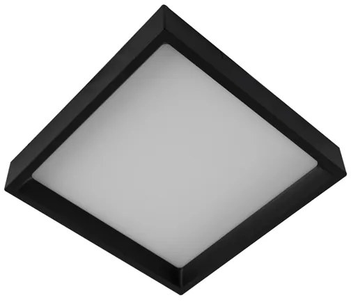 Plafon Led Sobrepor Quadrado Preto 22w 4000k Deep