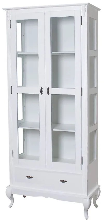 Cristaleira 02 Portas 01 Gaveta Branca - Wood Prime NL 52153