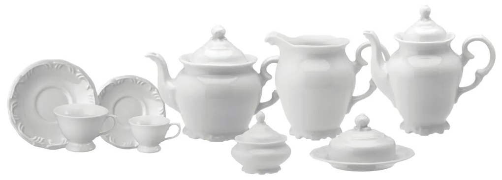 Aparelho De Chá E Café Porcelana Schmidt 53 Peças - Mod. Pomerode 114