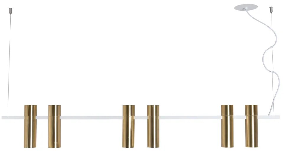 Pendente Tubetto 5,7X20X130Cm Focos Em Pares 6Xmr16 - Usina 16961/6 (OX-P - Ônix Polido Brilho Verniz)