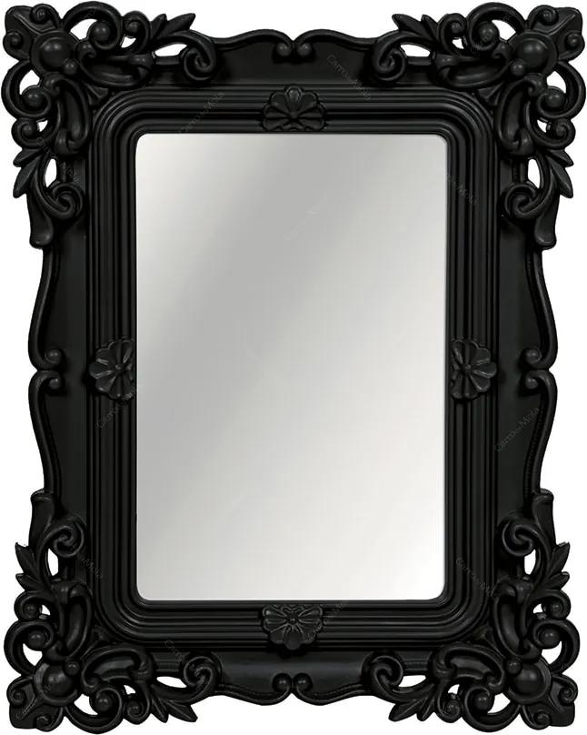 Espelho Classic Arabescos Preto Retangular - 32x26 cm