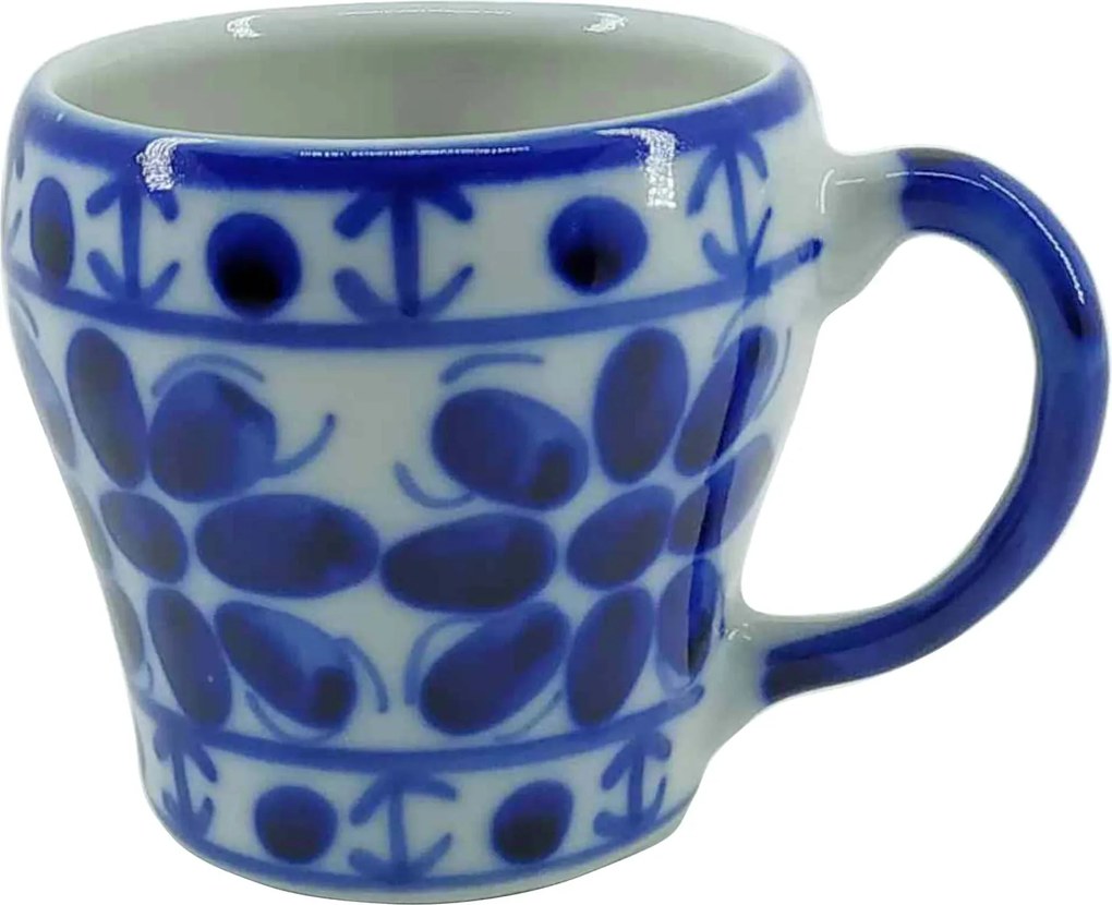 Xícara de Chá em Porcelana Azul Colonial 200 ml