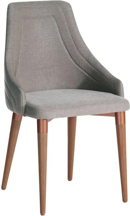 Cadeira de Jantar Florian Linho Marrom Cobre - Wood Prime PV 32680