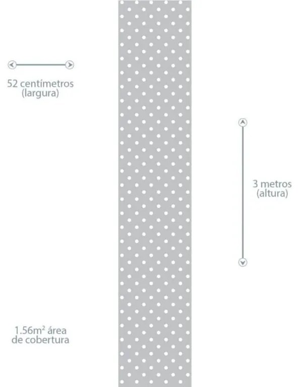 Papel de Parede poá cinza e branco