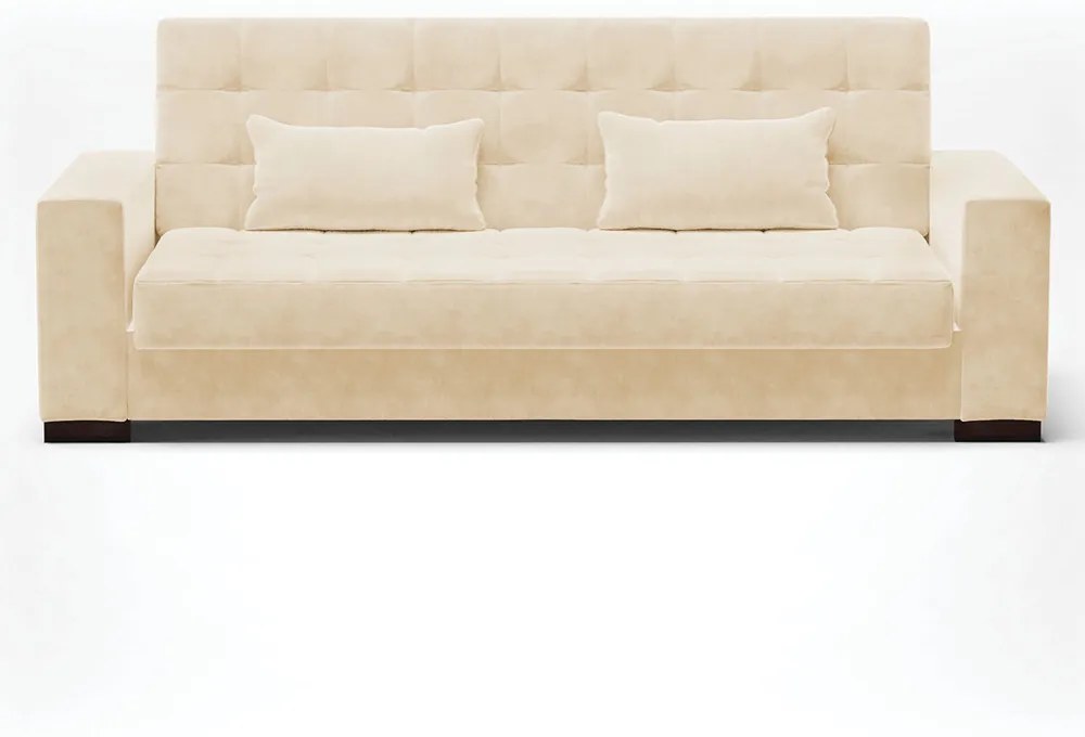 Sofá Cama Casal 3 Lugares 210cm Lisboa Suede  D03 - D'Rossi - Bege