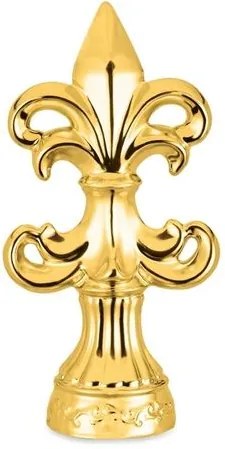 Flor de Lís de Cerâmica Dourada 27cm Lis 8595 Mart