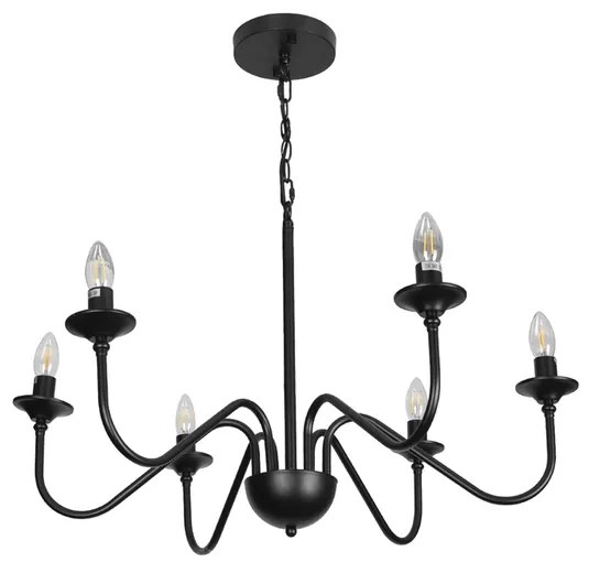 Lustre Metal Preto Fosco Colonus