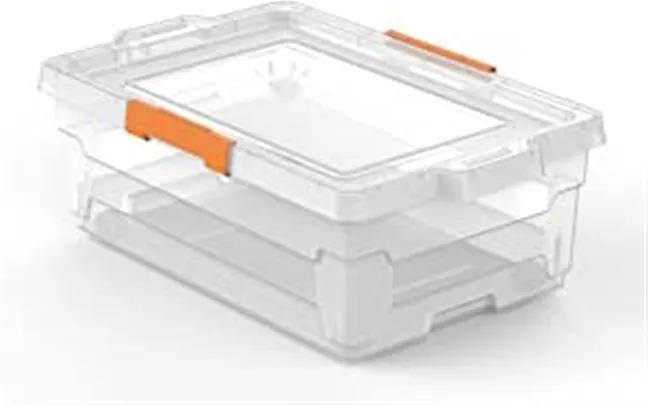 Caixa Organizadora Tramontina Basic com Rodas e Tampa em Plástico Transparente 40 L Tramontina 92554011