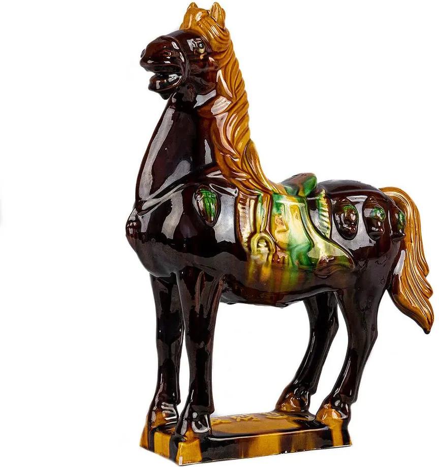 Estatueta Cavalo em Porcelana Marrom