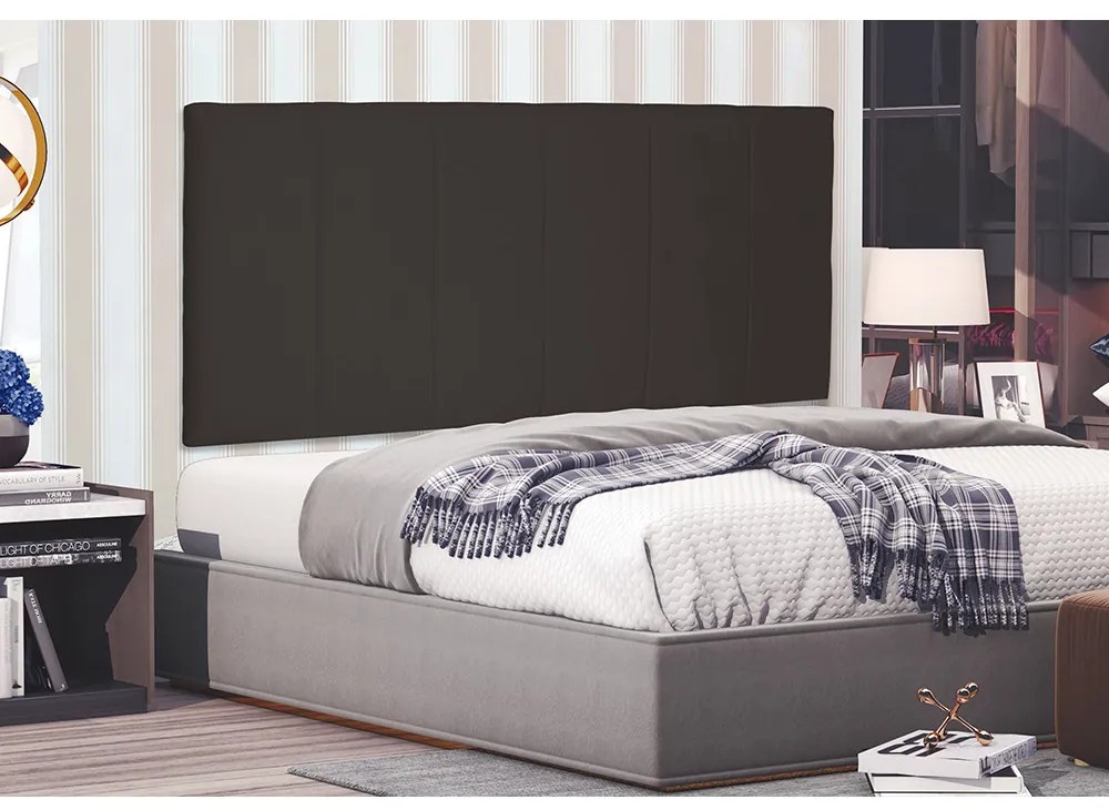 Cabeceira Painel Arizona Para Cama Box Queen 160 cm Suede - D'Rossi - Café