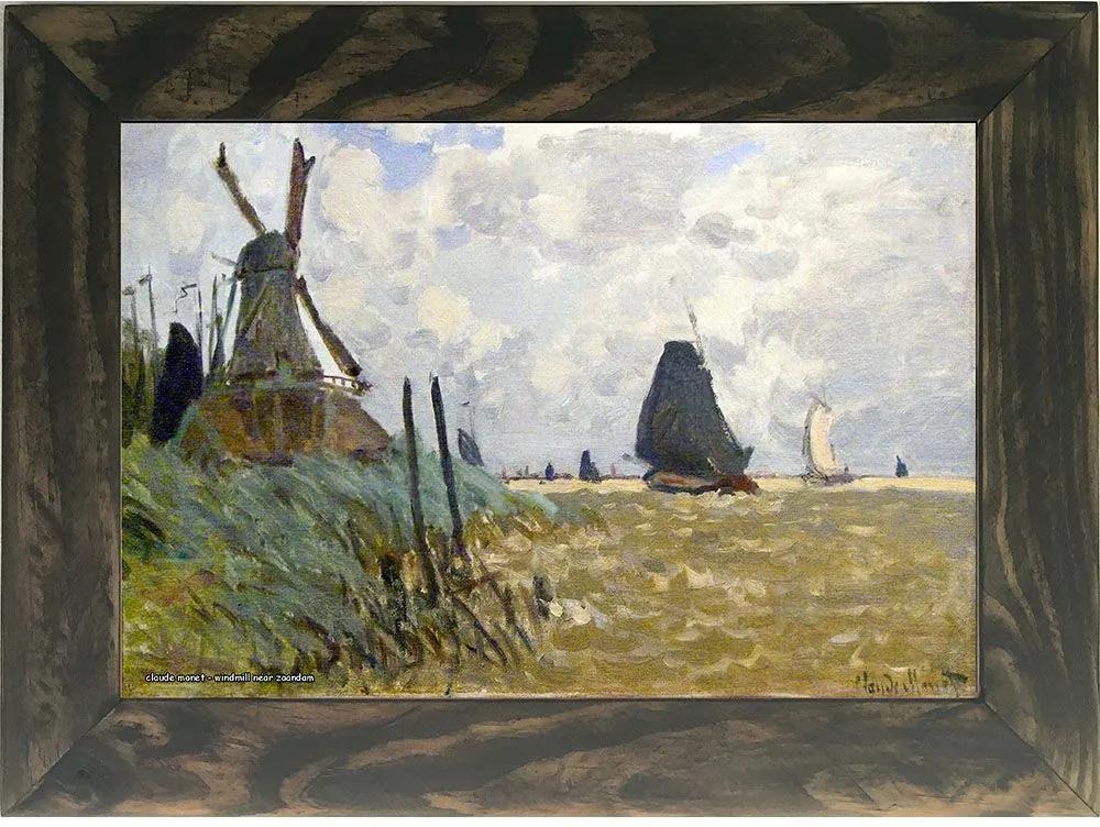 Quadro Decorativo A4 Windmill Near Zaandam - Claude Monet Cosi Dimora