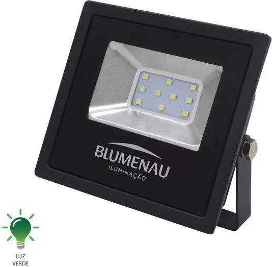 Refletor LED Slim 10W Bivolt Verde - 74105000 - Blumenau - Blumenau