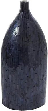 Vaso Decorativo Azul Escuro em Madrepérola 39 cm x 16 cm