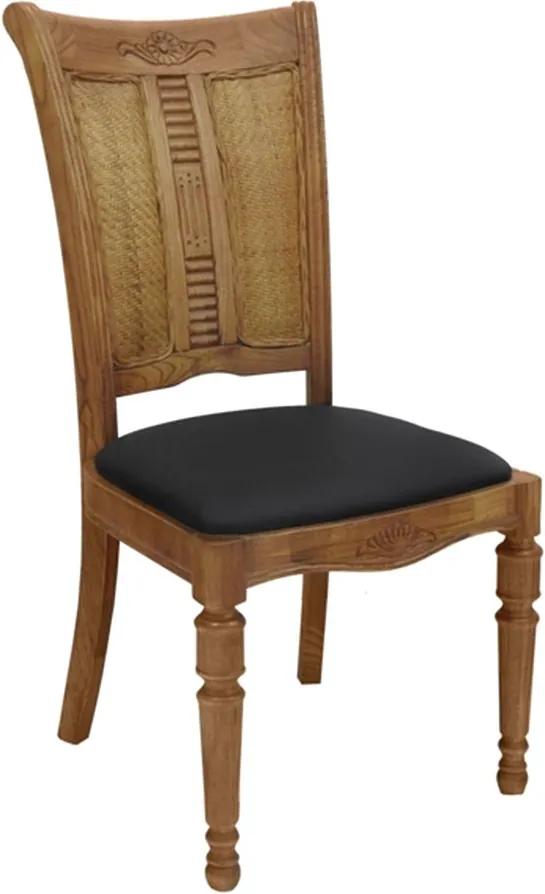 Cadeira em Madeira Estofado em Couro - 95x48x45cm