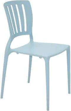 Cadeira Tramontina Sofia Azul com Encosto Vazado Vertical em Polipropileno e Fibra de Vidro